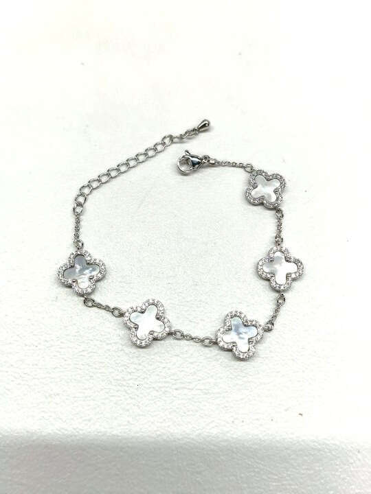 French Style Zircon Flower Rhombus 2025 Elegant Bracelet Light High-end Feel Women's Jewelry