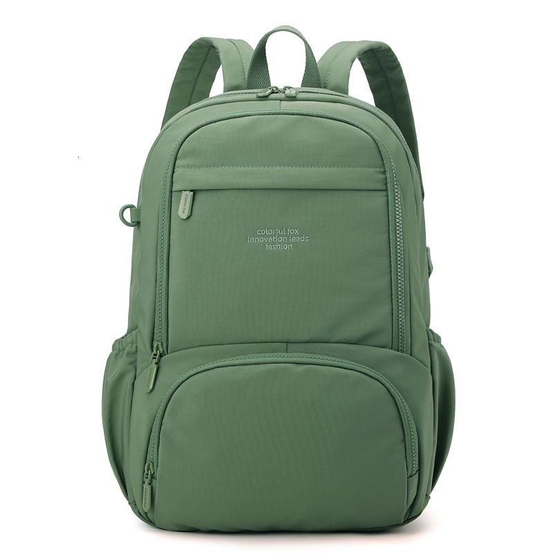 Colorful Fox New Women's Versatile Fashion Backpack Casual Solid Color Simple School Bag ddmymoon