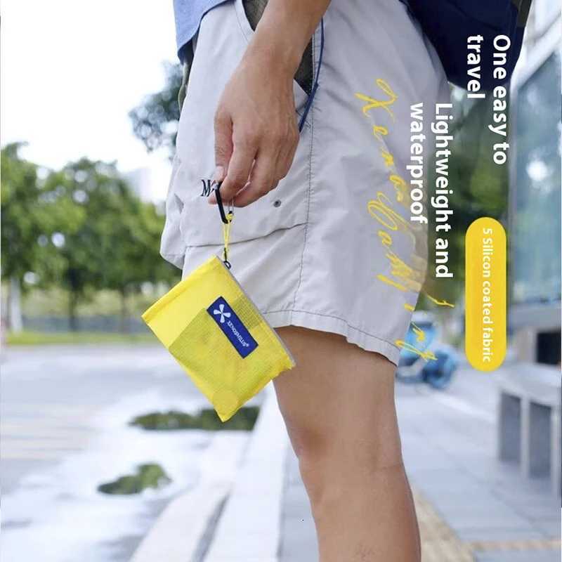 XENOSMILUS Outdoor Waterproof Coin Card Bag Silicone-coated Multifunctional Coin Purse Portable Minimalist Storage Bag G250729