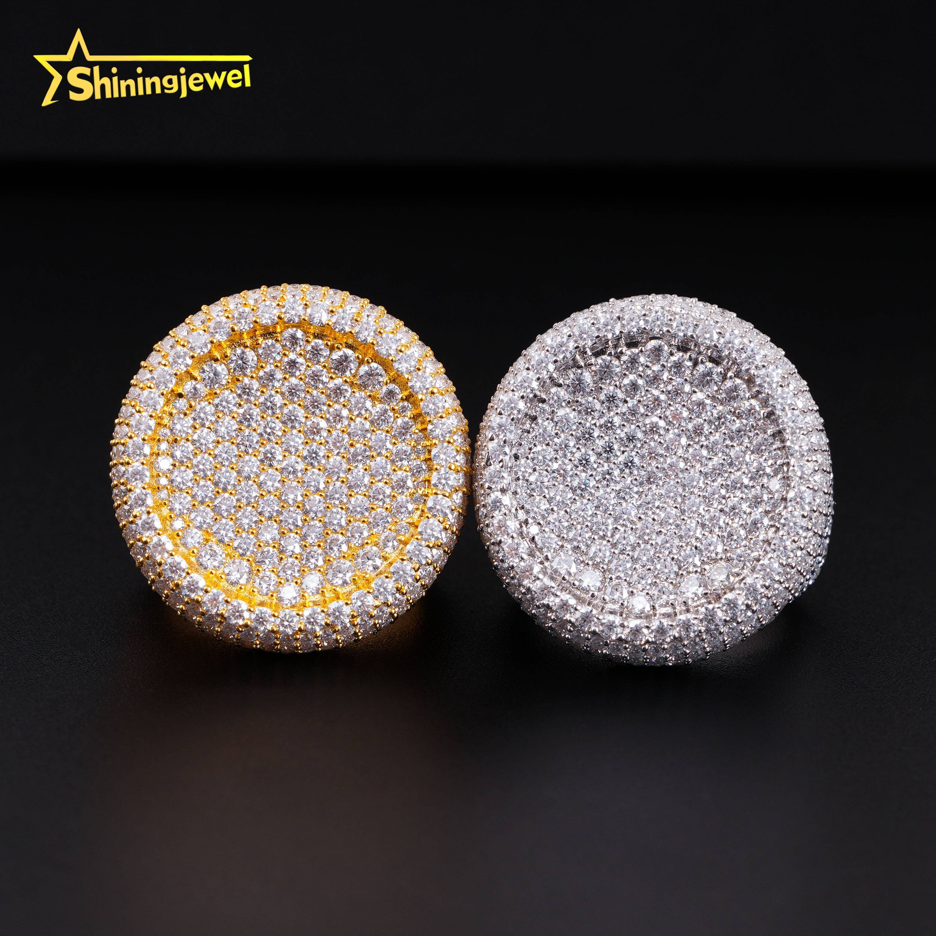 Ready to Ship New Design Mens Jewelry Vvs Diamond 925 Silver Iced Out Moissanite Hip Hop Ring