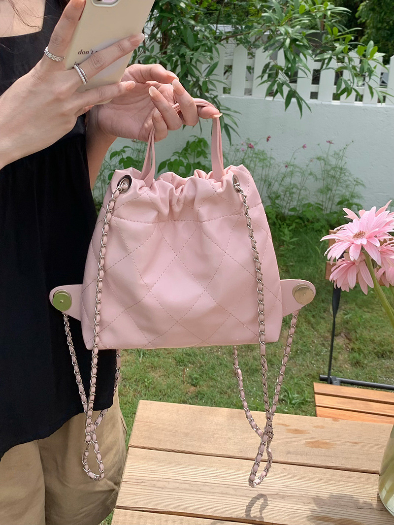 Designer Bag Quilted Chain Backpack For Women New Casual Versatile Large Capacity Luxury Bag Handbag Commuter Bag Tote Bag