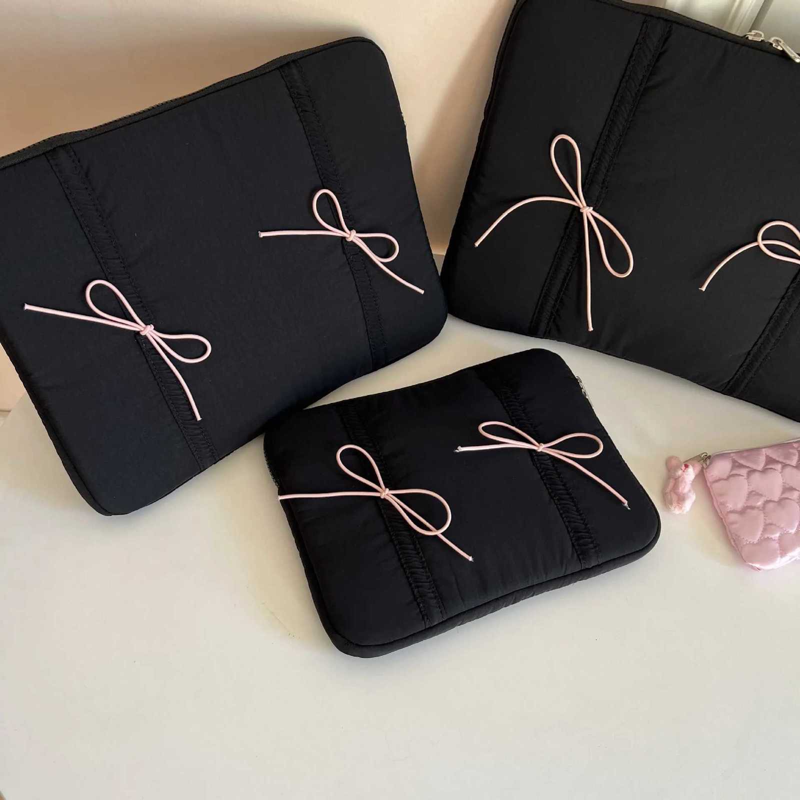 Cute Bow Laptop Sleeve for Book Air 13.3 13.6 Pro 14 15 Dell Samsung Huawei 15.6 16 iPad 9.7-11 Inch Notebook Tablet Pouch y250730
