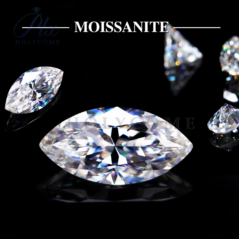 Hot Sale 0.5-10CT Moissanite White D Color Marquise Cut Excellent VVS1 Lab Created Moissanite Stone Loose For Jewelry Making with GRA Certificate