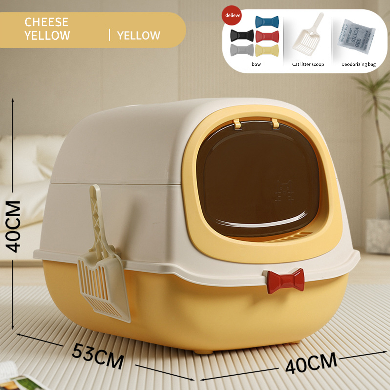 Cat toilet extra large butterfly style cat litter box fully enclosed extra large size gift shovel manufacturer pet supplies wholesale