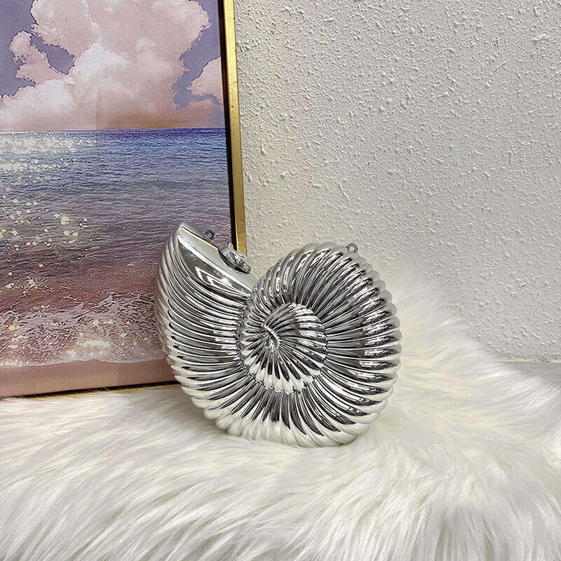 Trendy Niche Design Fashion Evening Chain Snail-Shaped Acrylic Single Shoulder Crossbody Bag