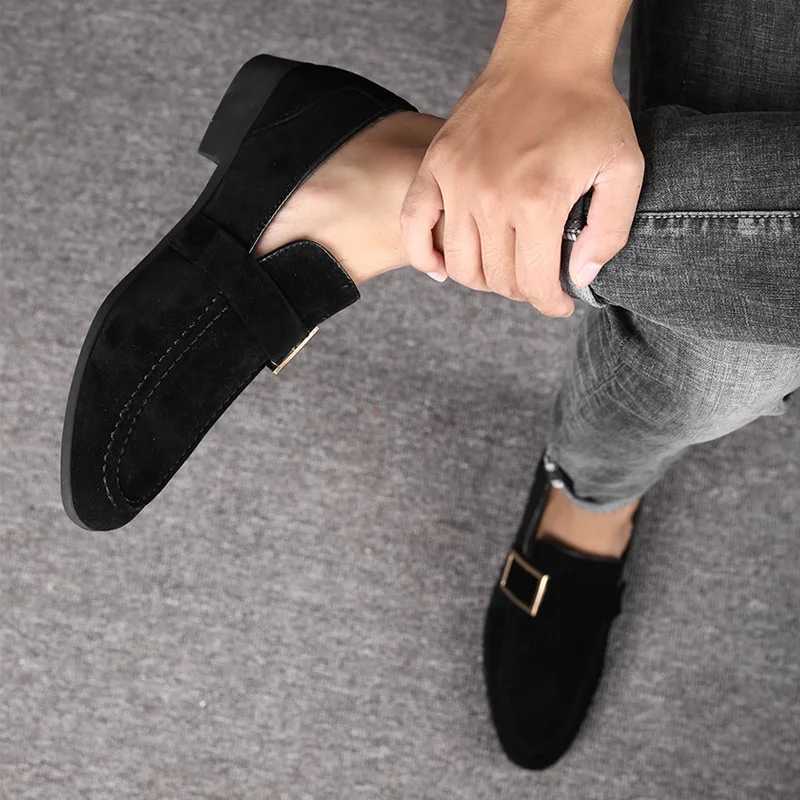 Mens Dress Shoes Designer Formal Loafers Mens Leather Shoes Suede Men Wedding Man Designer Work Social Business Loafers Y250730