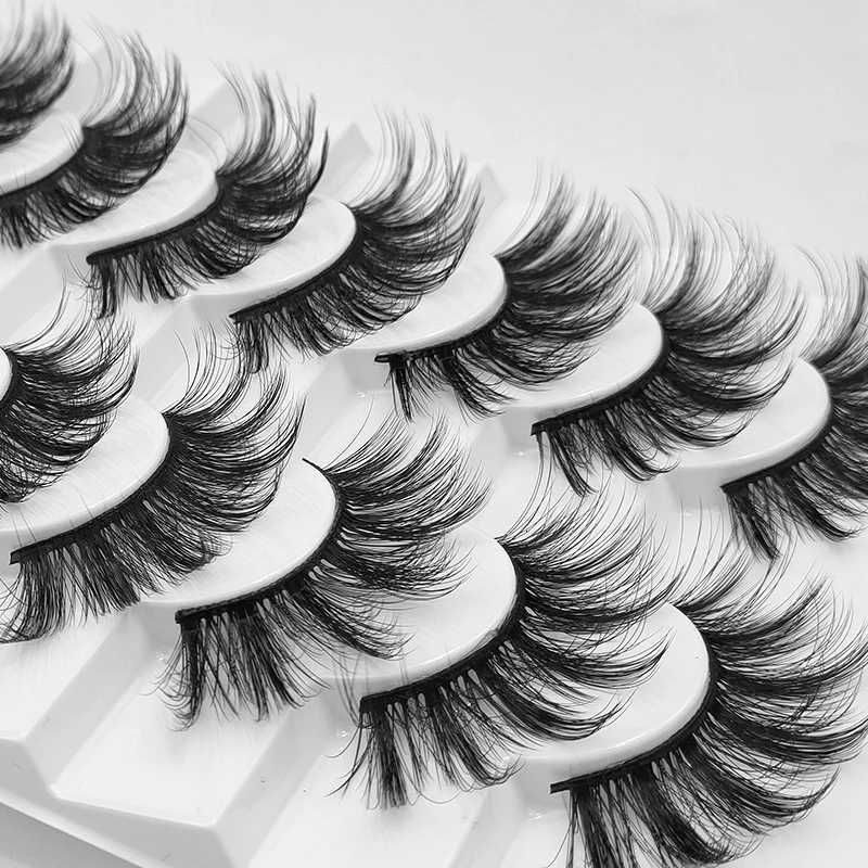 Dramatic Volume ZD Mink Fake Eyelashes 5D Curlety Free Vegan Dense Fluffy False Eye Lashes Silk Cat Eye Cilias Z250730