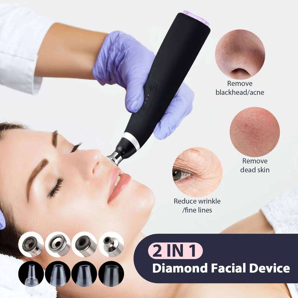 Foreverlily Portable Dia Peeling hine Microdermabrasion Facial Cleaning Device Exfoliation Vacuum Blackhead Remover