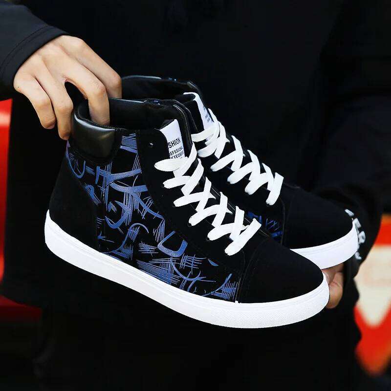 Fashion Men Canvas Breathable Cool Street Male Brand Sneakers Black Blue Red Mens Causal Shoes A305