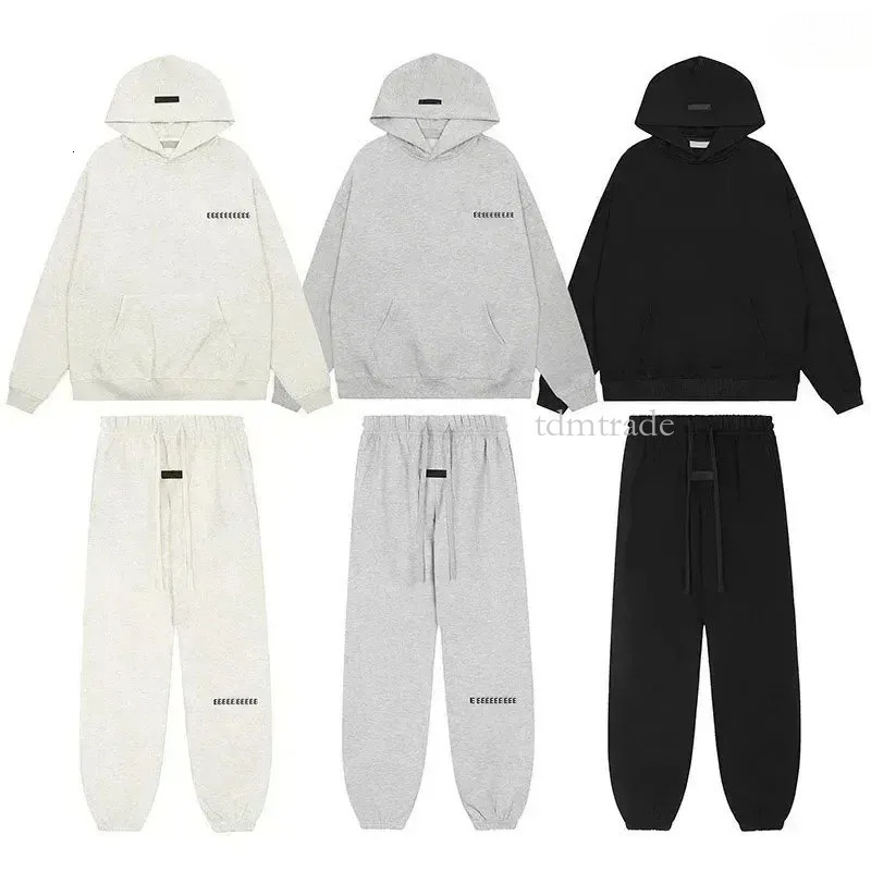 Men's Essential Hoodie Luxury Oversized Hoodies Designer Two Rows Flocked Letter Logo For Men Brand Design Women's Essintals Hoodie High Street Loose Hoodie 2f8