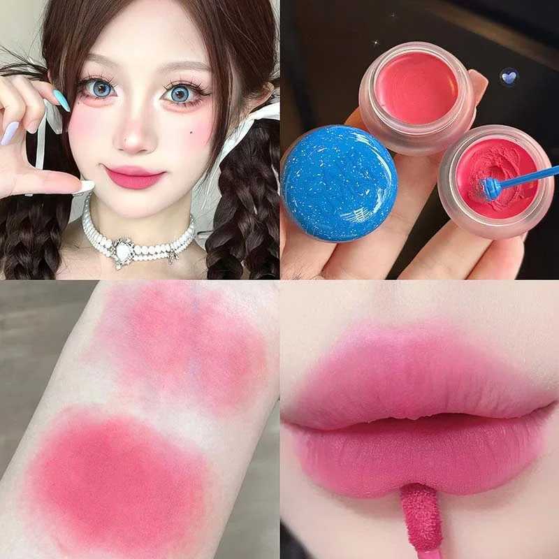 Velvet Matte Lip Gloss Canned Mousse Lipsticks Face Cheeks Peach Blush Waterproof Lasting Silky Texture Lip Mud Makeup Cosmetics G250729