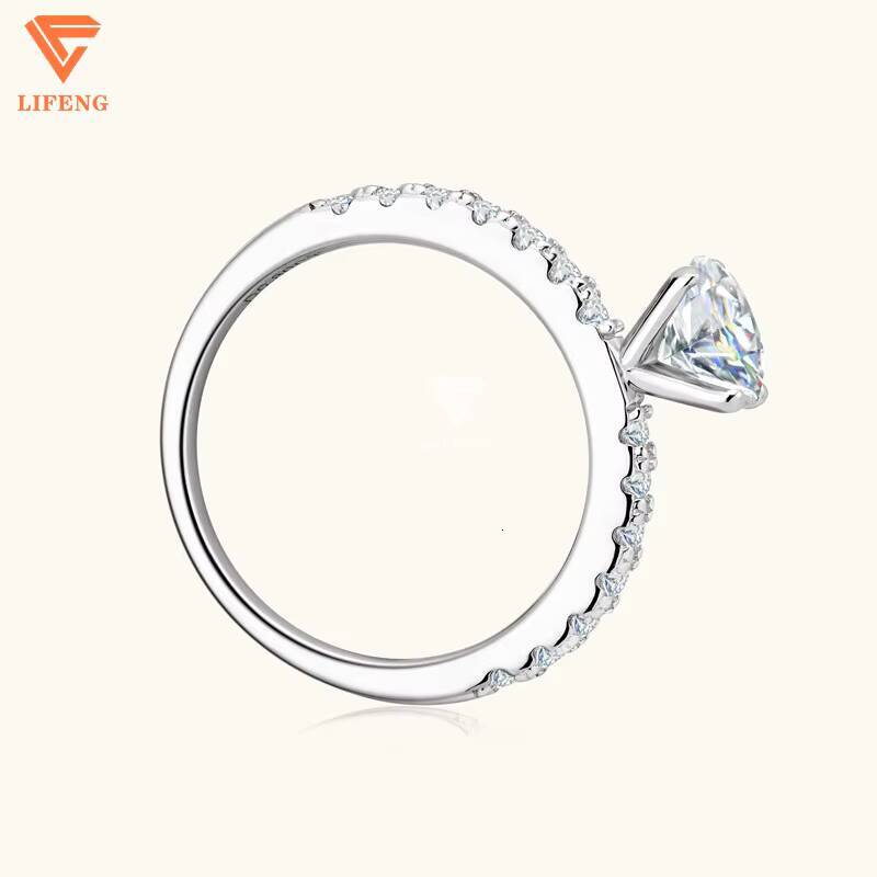 Wholesale Handmade Wedding Rings Couple Set Original Gold 14K Moissanite Diamond Ring 925 Sterling Silver Engagement Women Ring