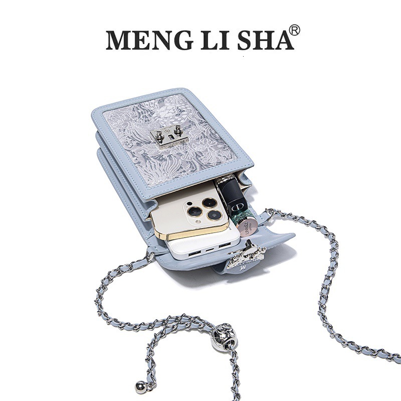 2025 Hot-Selling Women's Fashion Personality Embroidered Phone Commuter Versatile Shoulder Crossbody Chain Small Bag ddmymoon