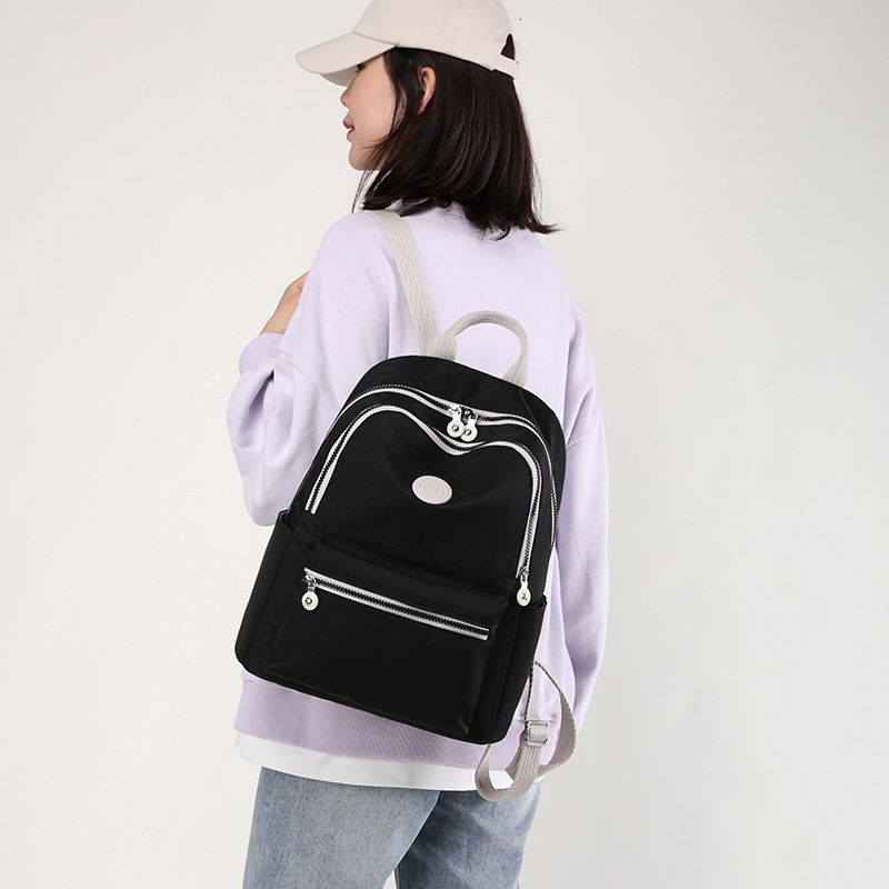 Colorful Fox New Women's Large Capacity Water-Resistant Travel Backpack Fashion Color-Block Campus School Bag ddmymoon