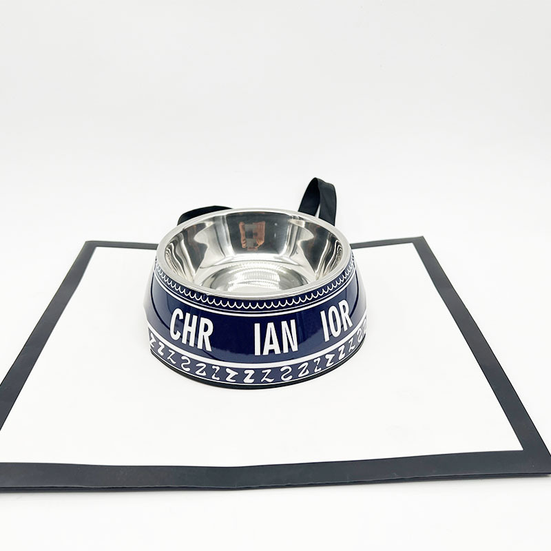 Luxury Brand Stainless Steel Dog & Cat Food/Water Bowls Pet Feeding Utensils Melamine Bowl Supplies Dog Feeding Accessories Feeding Dishes with Separa