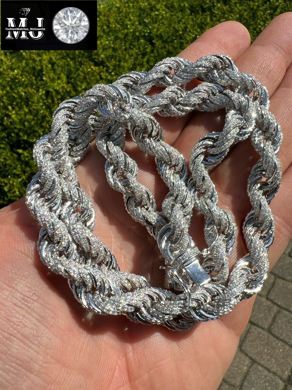 necklace moissanite chain Hip Hop Sier VVS D Color Moissanite Bracelet Bangle Anklet Necklace Choker Men Jewelry Iced Out Rope Chai