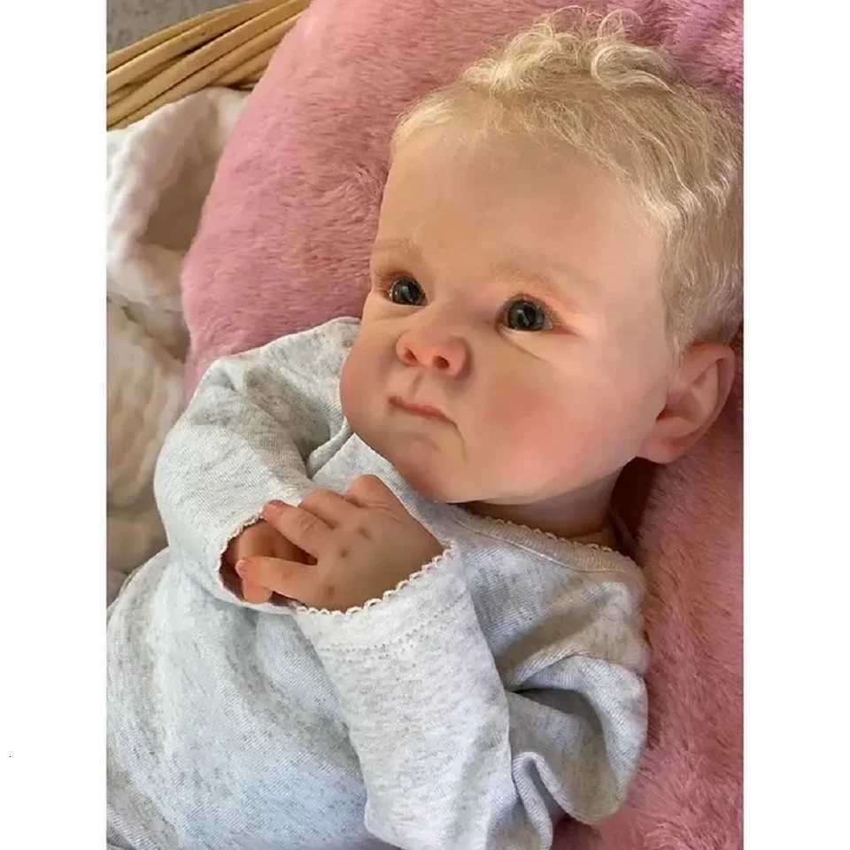 18-20 Inch Full Body Vinyl Bettie Baby Reborn Boy / Girl With Rooted White Gold Hair Washable Handmade Lifelike Real Reborn Doll XJ250730