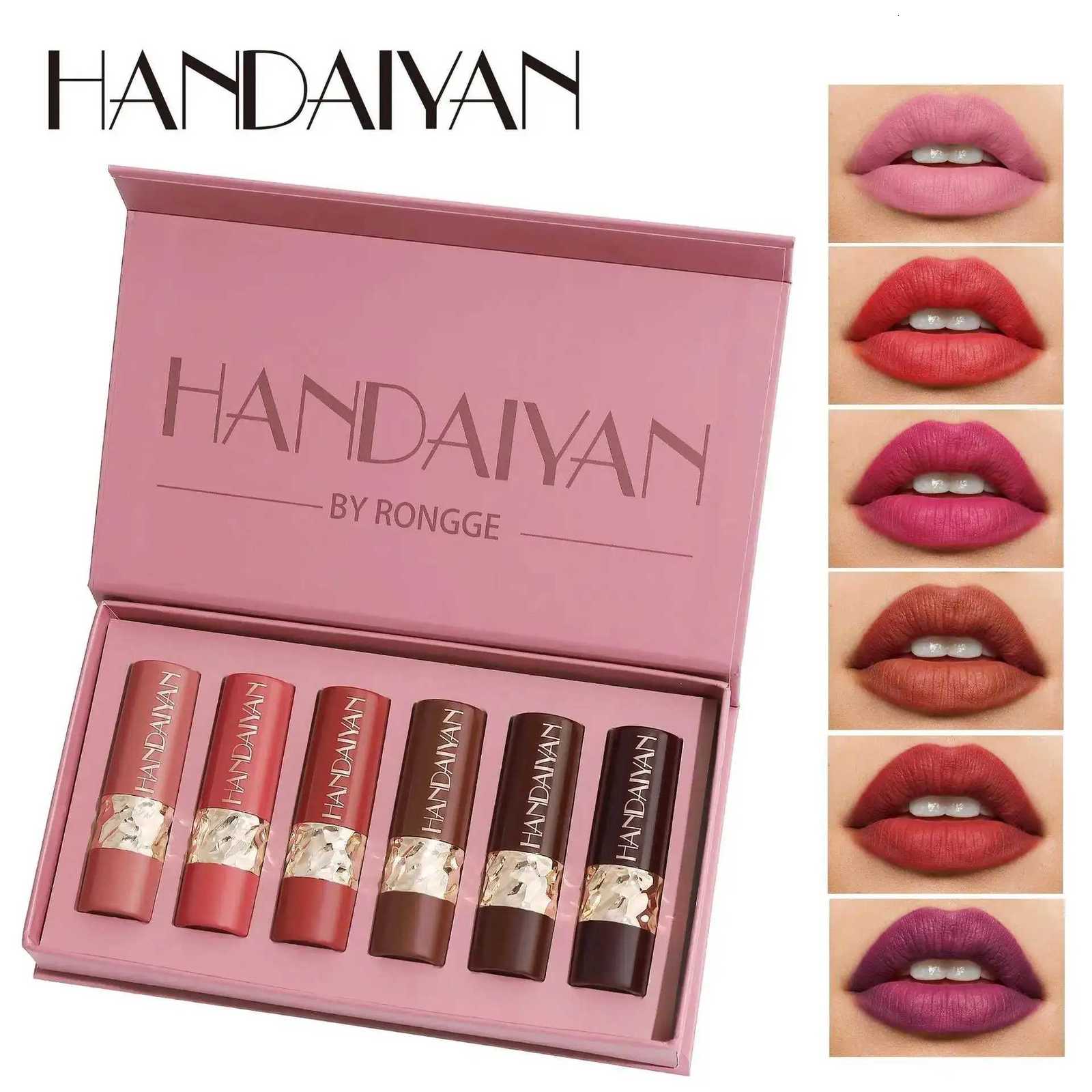 6PCS Velvet Matte Lipstick Set Highly Pigmented Long Lasting Non-Drying Silky Smooth Lip Makeup Gift Box For Women G250729