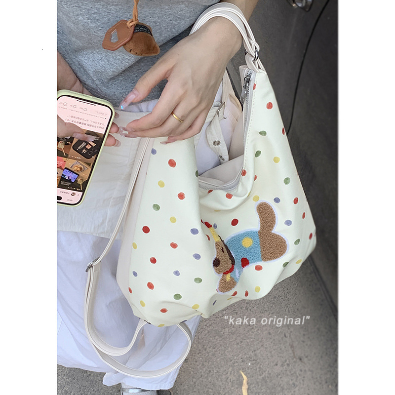 Summer New Women's Shoulder Bag Dachshund Canvas Bag Women's New Fashionable Korean Style Minimalist Backpack Casual Large Capacity Backpack