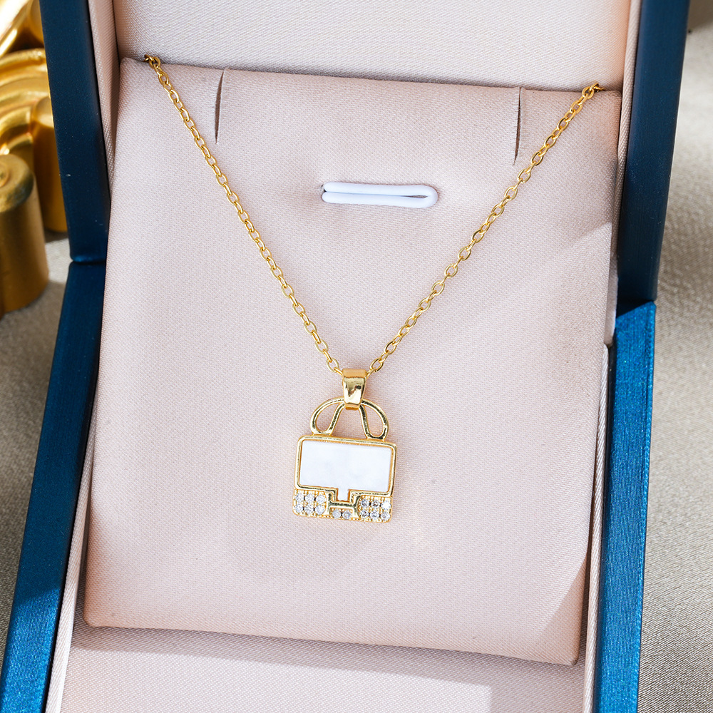 New Necklace Beach Lady Pendant Kang Full Diamond Light Luxury Collarbone Chain Fashion Versatile Live Designer Necklace Hot Sale Wholesale