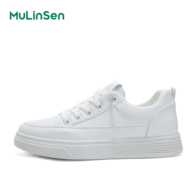 Mulinsen women's shoes spring and summer super hot white shoes 2025 new casual sneakers women's soft bottom breathable student sports shoes