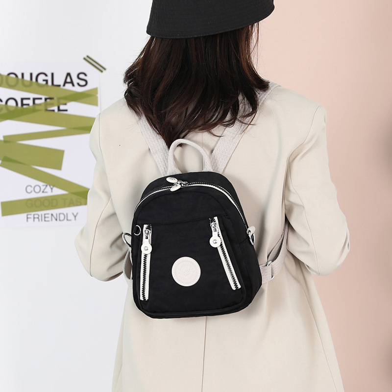 New Crossbody Bag Women's Contrast Color Multifunctional Backpack Nylon Mobile Phone Key Coin Purse ddmymoon