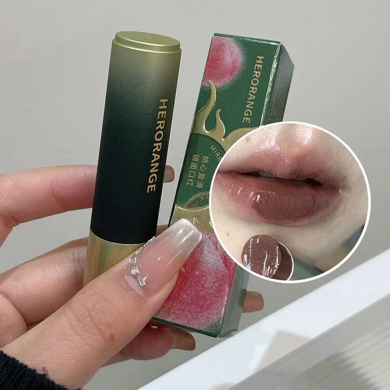 Punk Jelly Lipstick Mirror Lipgloss Chocolate Brown Moisturizing Smoky Lipsticks Non-stick Cup Not Easy To Fade Lip Tint Makeup G250728