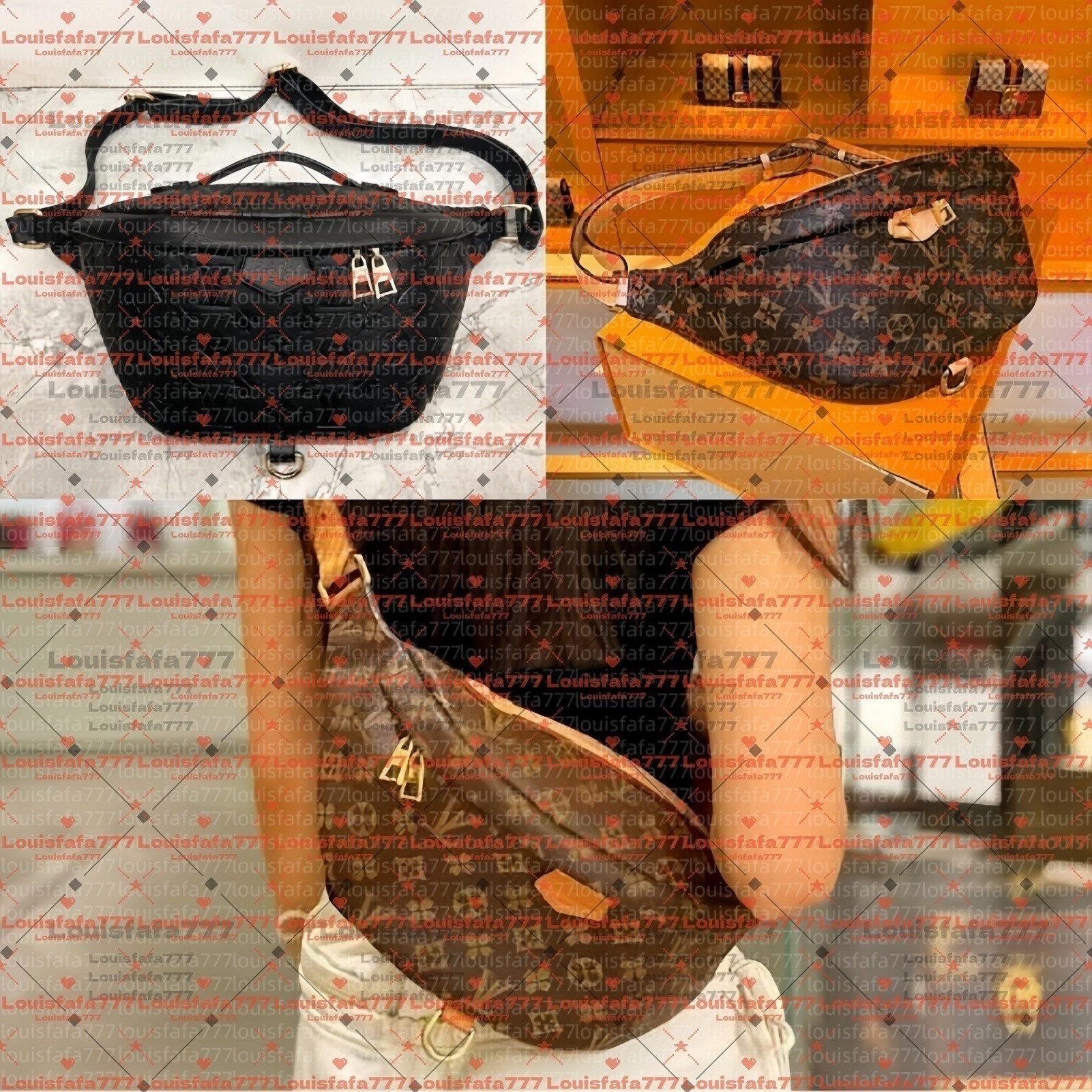 5A Top Quality Newest style Bumbag Cross Body Designer Shoulder Bag Brown flower Leather Luxury Waist Bags Temperament Fanny Pack Bum Waist pocket