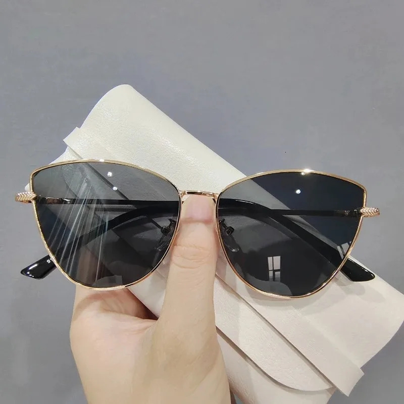 Sexy Classic Vintage Cat Eye Sunglasses Woman Vintage Sun Glasses Female Ladies Cat Eye Sunglass Metal Frame Glasses 250729