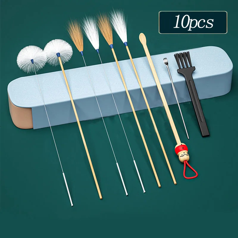 8/10pcs Professional Ear Digging Tool Set Ear Picking Household Ear Spoon Goose Feather Stick Ear Canal Cleaning Massage 250726