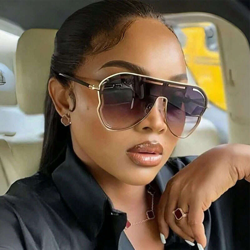 DHcollections Oversized Butterfly Sunglasses - UV400 Protection, Gold Metal Frame, Fashionable for Women (8 Trendy Colors)