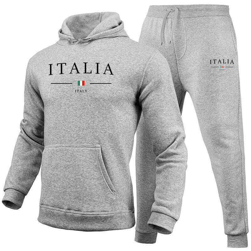 Italy Fashion Tracksuit for Man High Quality Hooded Sweatshirts Sweatpants Autumn Winter Casual Sports Jogging Suits Gym Outfits