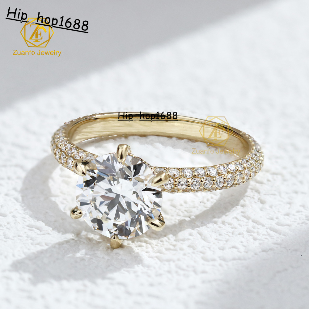 AU750 18k Solid Gold 3Carat IGI Certified Cvd HPHT Lab Grown Created Diamond Rings Engagement Ring Jewelry Women