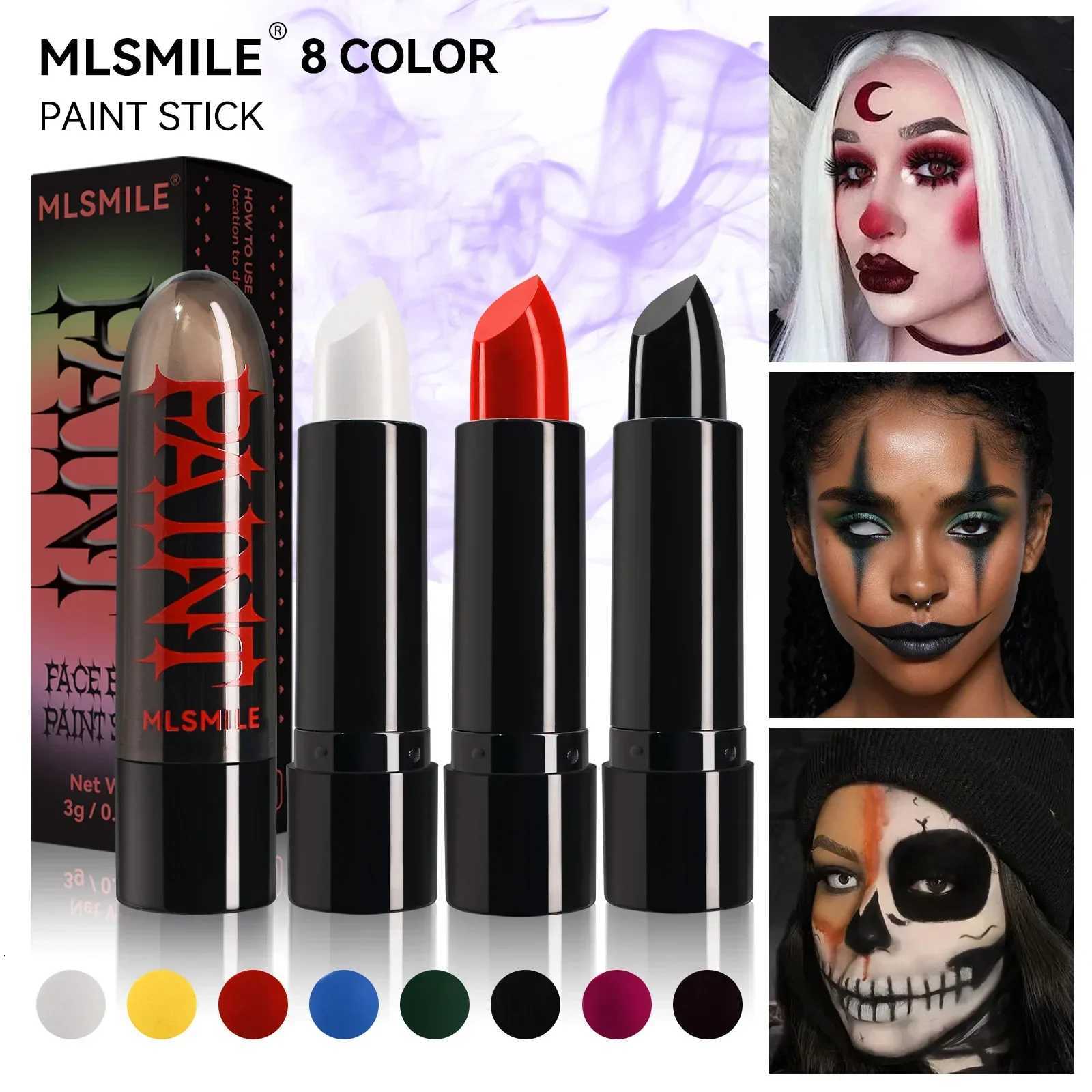 Halloween Matte Lipstick Dark Black Vampire Olive Green Creative Halloween Makeup Face Body Painting G250729