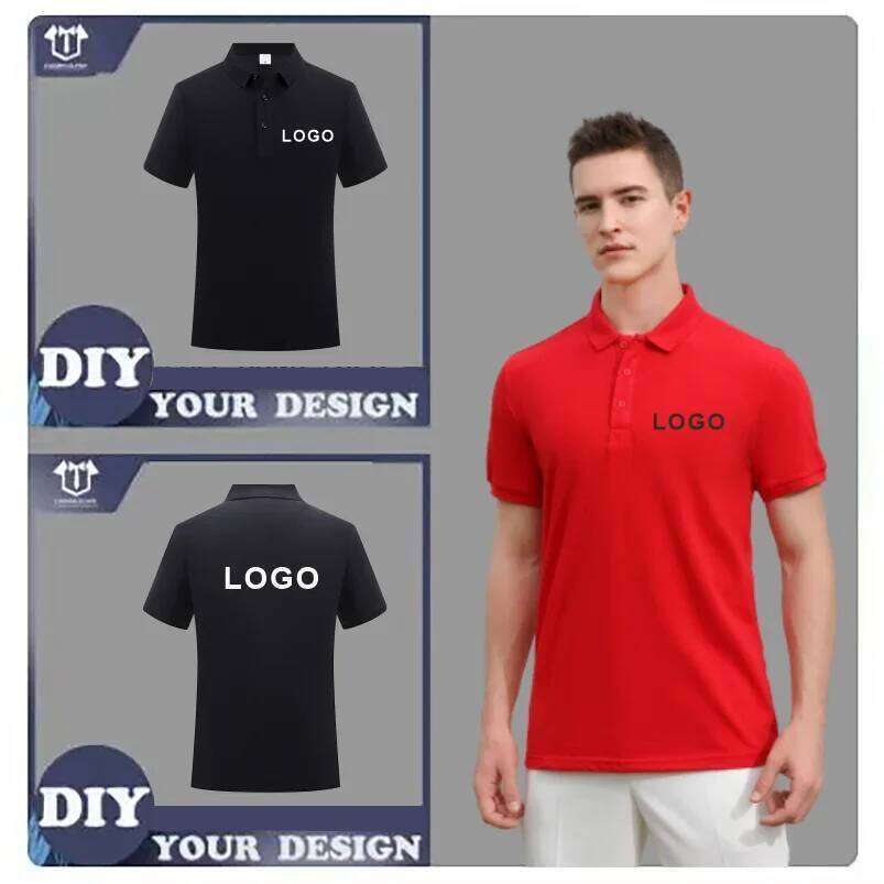 Summer Casual 100% Cotton Polo Shirt Customized Print Text Picture Brand Embroidery Personal Design Breathable Tops for Men