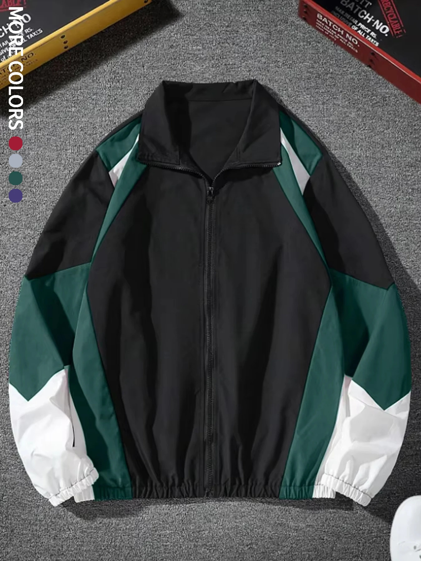 Mens colorblocked jacket lightweight casual travel windproof and wearresistant highquality fabric boyfriend gift 250730