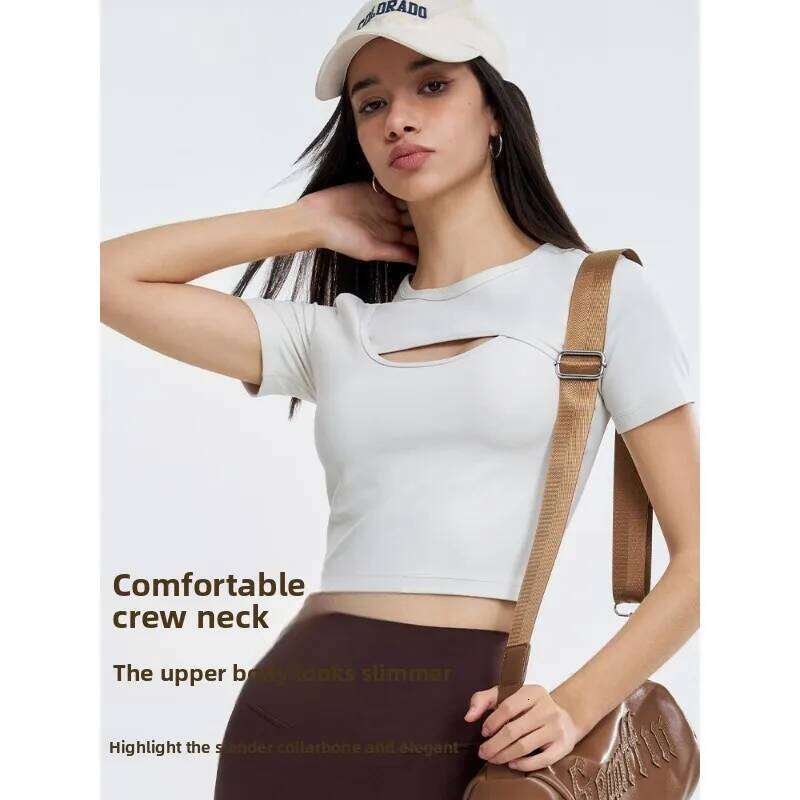 2025 New Women's High Elastic Ultra Breathable Quick Drying Yoga Wear Tops - Classy Sense Fixed Chest Ideal for Fiess