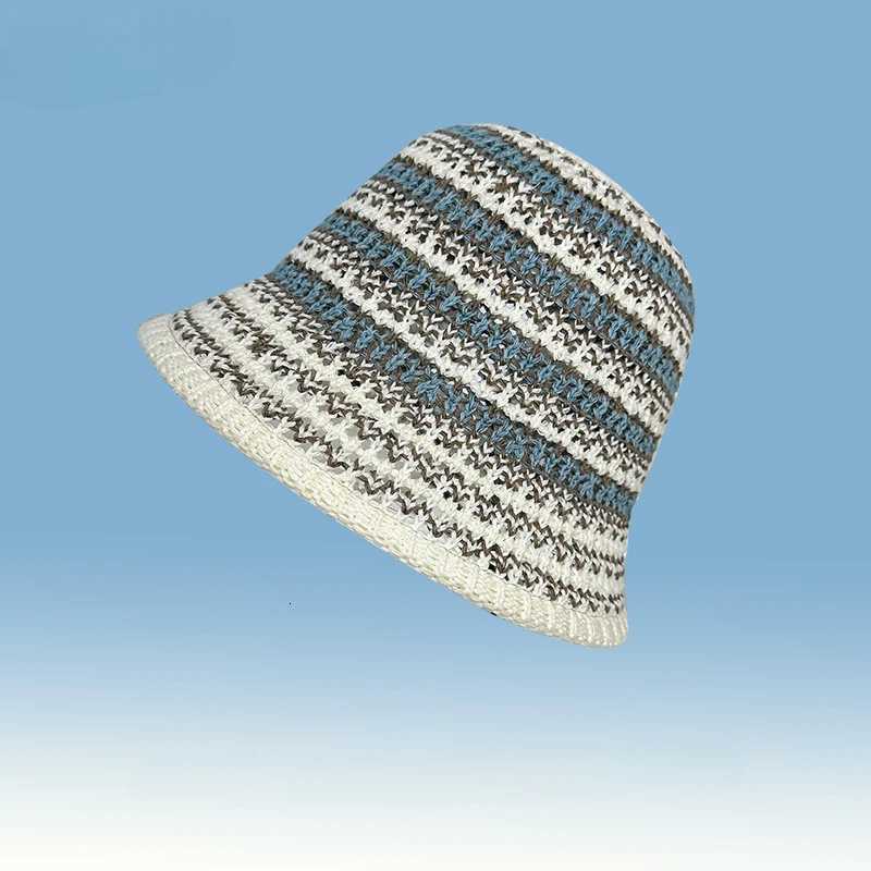 2025 Summer New Breathable Fashion Hat Mens High Quality Mixed Color Woven Sunshade Sunscreen Hat Y250730