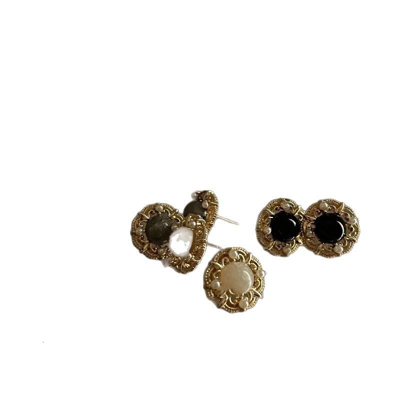 Sier Needle Vintage Pearl Flower Stall Purchase Fashion Light High-end Earrings for Women