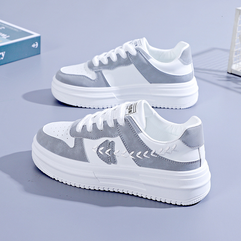 2025 Autumn New White Sneakers Ins Korean Style Women's Student Versatile Sports Thick Sole Height Increasing Casual Shoes 5A36 ddmysaturn