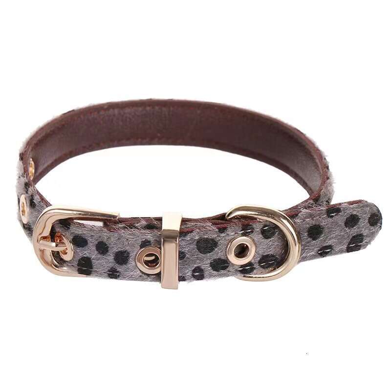 Leopard Print Horsehair Collar Dog Chest Harness Leash Adjustable Fashion Trendy Cute Pet Decoration