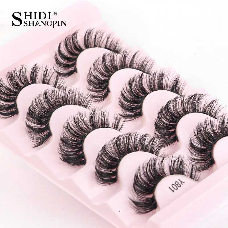 3/5/10 Pairs Faux Mink Eyelashes Fluffy Natural False Eyelashes 3D Dramatic Makeup Eyelashes Reusable Handmade Lashes Z250730