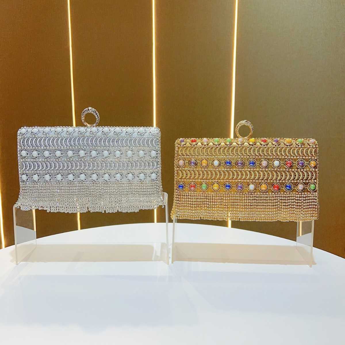 Tassel Evening Bag Rhinestone Dress Party Gift Bag Handheld Banquet Bag Light Luxury Sparkling Diamond Bag