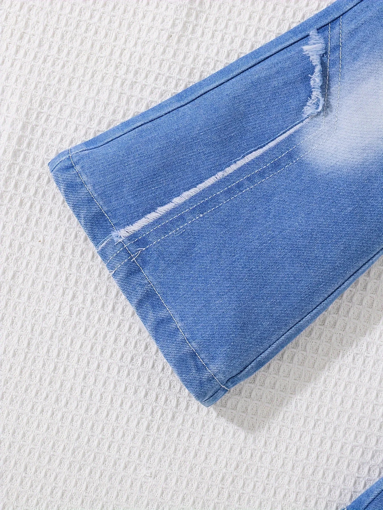 Spring And Autumn Fashion Baby Girl Denim Set Stand-Up Collar Waist-Shaped Drawstring Denim Jacket Casual Washed Jeans 250729