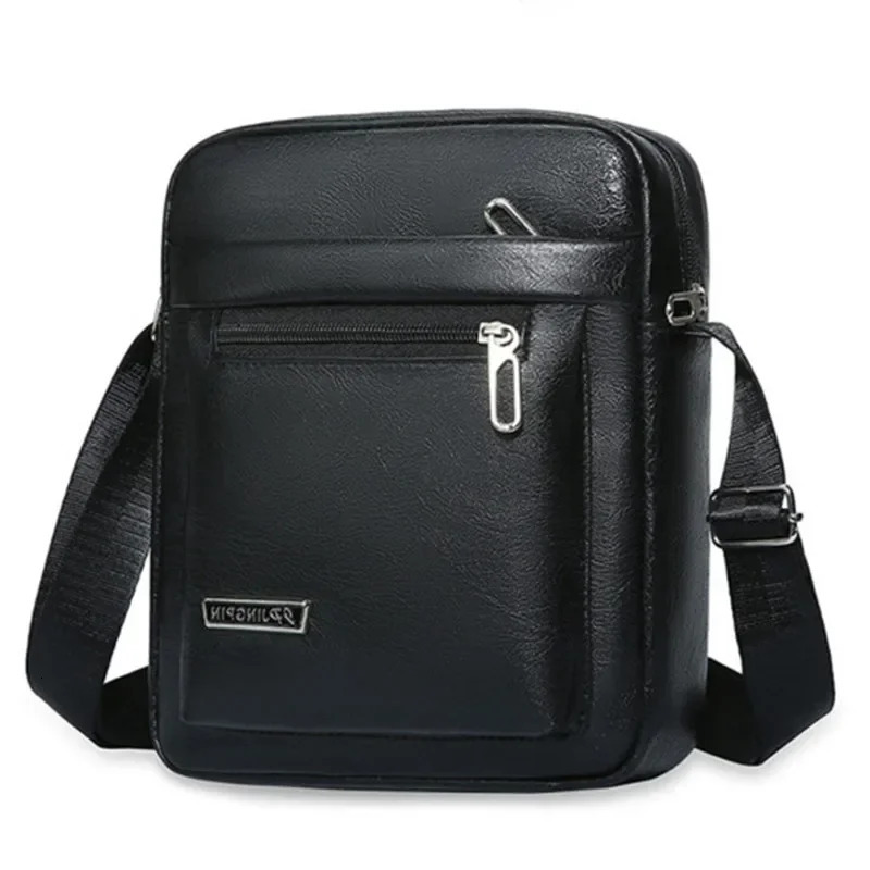 Mens Genuine Leather Crossbody Shoulder Bags High quality Tote Fashion Business Man Messenger Bag fanny pack 250725