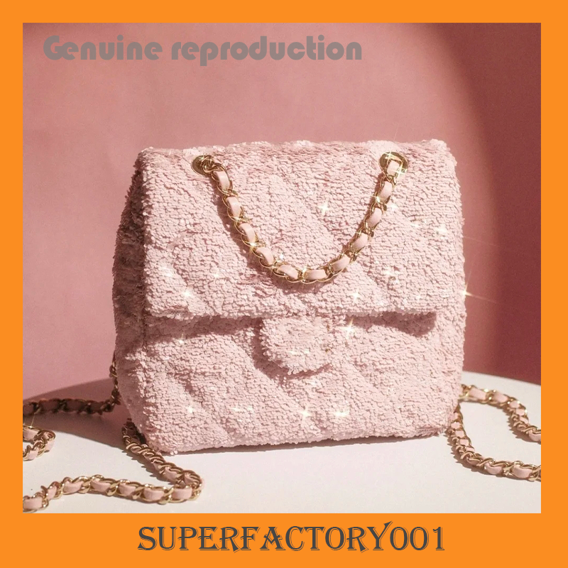 designer shoulder bags 25Bag classic gold buckle classic flap diamond patterned chain shoulder strap sheepskinflap bag crossbody shoulder bag Pink series c