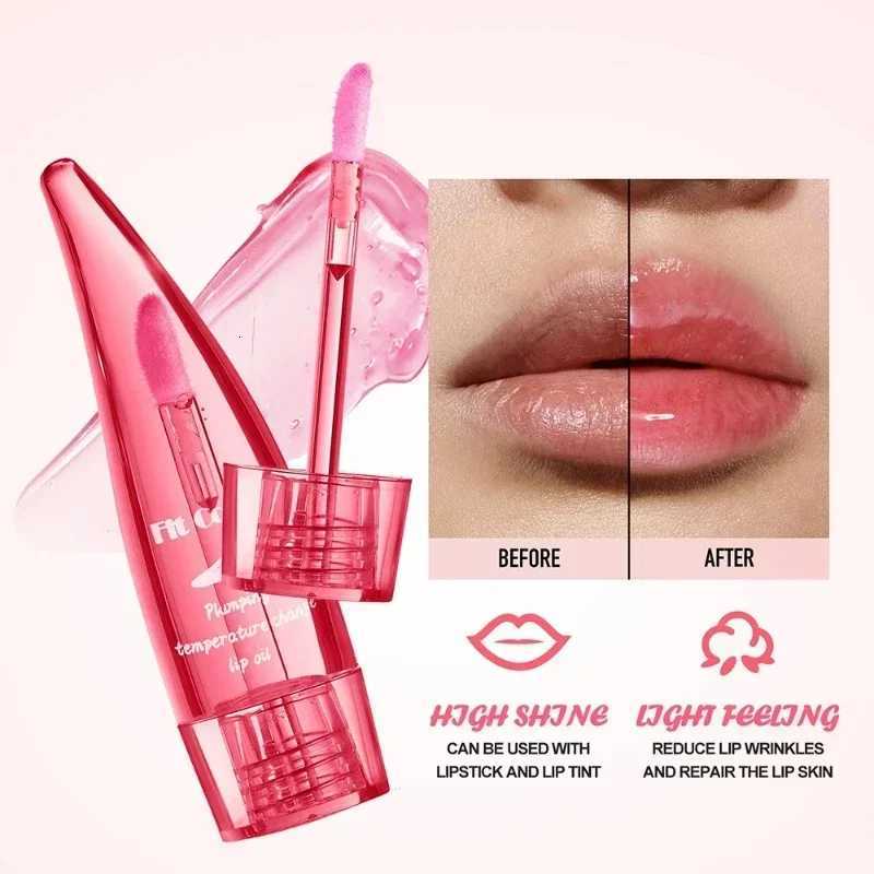 Aloe Vera Lip Gloss Chili Lip Plumping Oil Long-Lasting Moisturizing Lip Color New Thermochromic Lipgloss Warm Colorful Lips Oil G250728