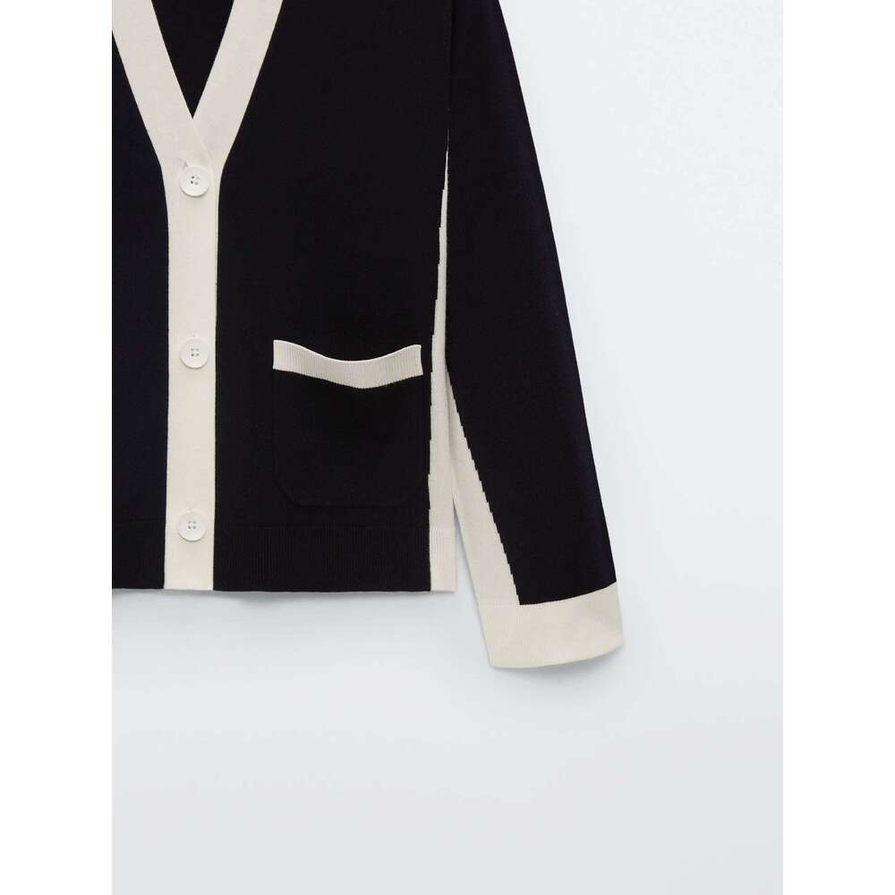 Ethereal MD 2025 Massidutti Autumn New Style Of Fashion Patchwork Knitted Women's Casual Top Cardigan 250728