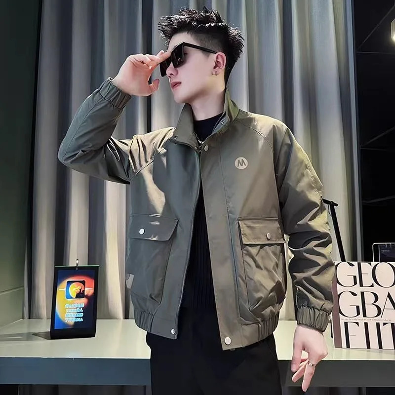 Mens Bomber Jacket Men Casual Slim Fit Baseball Jackets Autumn Fashion 250730