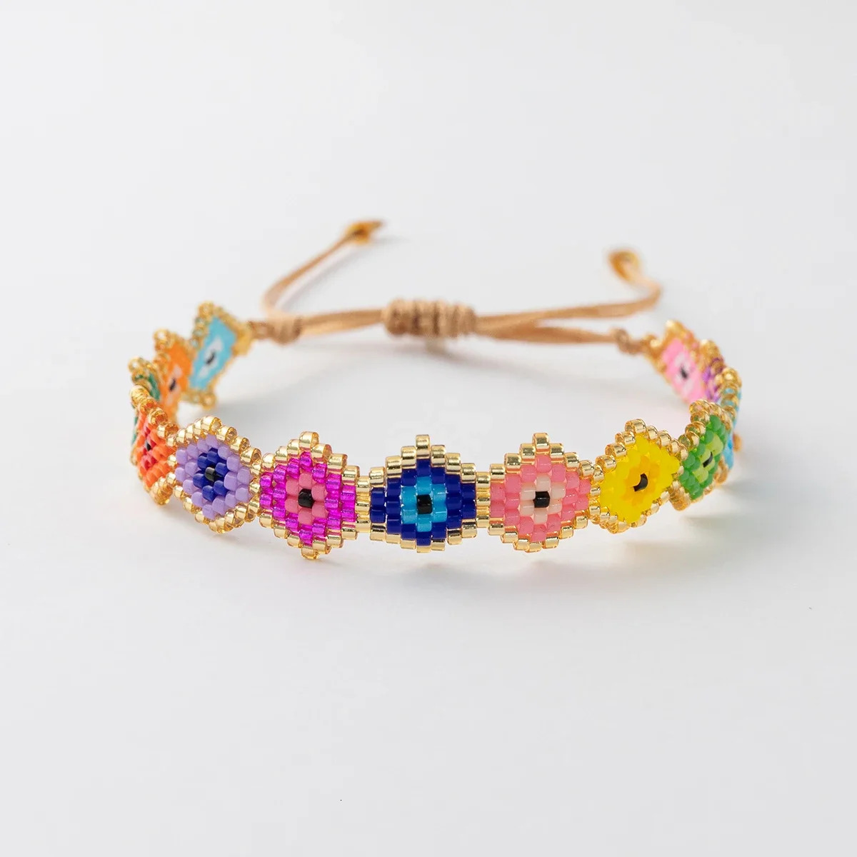 ALIYA Fashion Miyuki Rainbow Bracelet Multicolor Pattern Jewelry Bohemian Pulseras mujer Moda Handmade Jewellery Gift 250730